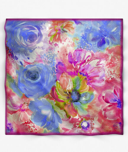 Carré 90 Watercolor Flowers